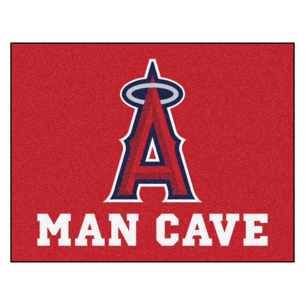 FanMats® - Los Angeles Angels 33.75" x 42.5" Nylon Face Man Cave All-Star Floor Mat with "Halo A" Logo