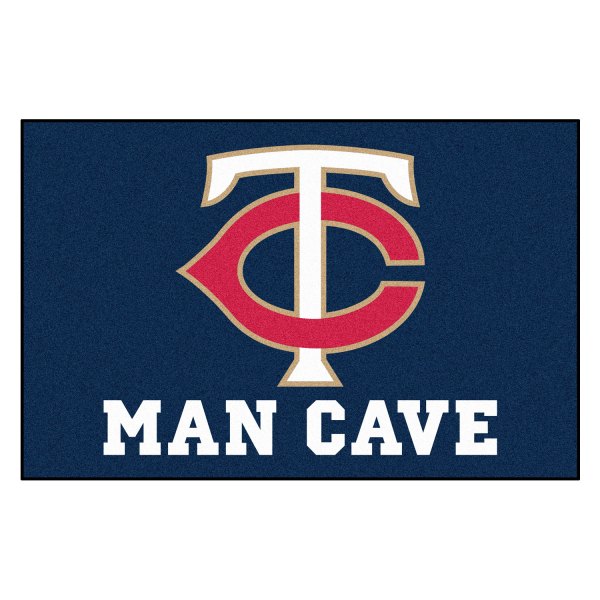 FanMats® - Minnesota Twins 19" x 30" Nylon Face Man Cave Starter Mat with "Circular Minnesota Twins" Logo