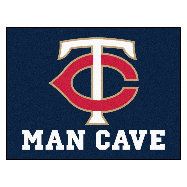 FanMats® - Minnesota Twins 33.75" x 42.5" Nylon Face Man Cave All-Star Floor Mat with "Circular Minnesota Twins" Logo