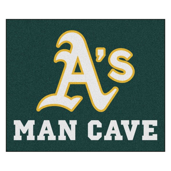 FanMats® - Oakland Athletics 60" x 72" Nylon Face Man Cave Tailgater Mat with "Circular Oakland Athletics with A" Logo