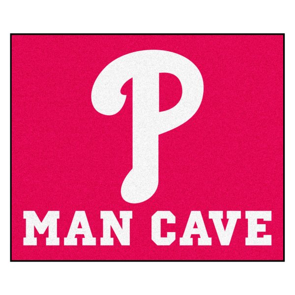 FanMats® - Philadelphia Phillies 60" x 72" Nylon Face Man Cave Tailgater Mat with "Baseball Diamond, Bell & Script Phillies" Logo