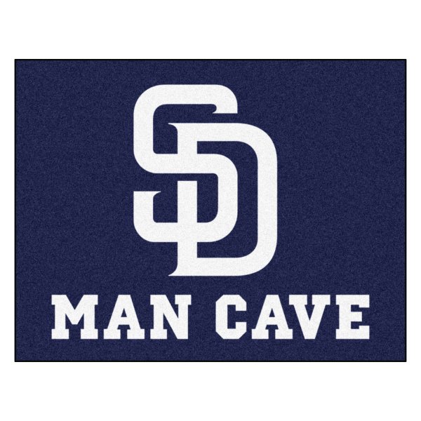 FanMats® - San Diego Padres 33.75" x 42.5" Nylon Face Man Cave All-Star Floor Mat with "SD" Logo