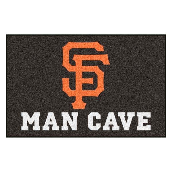 FanMats® - San Francisco Giants 19" x 30" Nylon Face Man Cave Starter Mat with "Baseball with Giants Wordmark" Logo