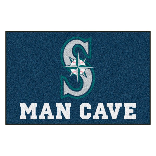 FanMats® - Seattle Mariners 19" x 30" Nylon Face Man Cave Starter Mat with "Circular Seattle Mariners Compass" Logo