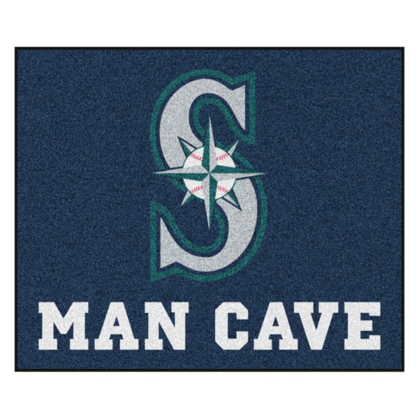 FanMats® - Seattle Mariners 60" x 72" Nylon Face Man Cave Tailgater Mat with "Circular Seattle Mariners Compass" Logo