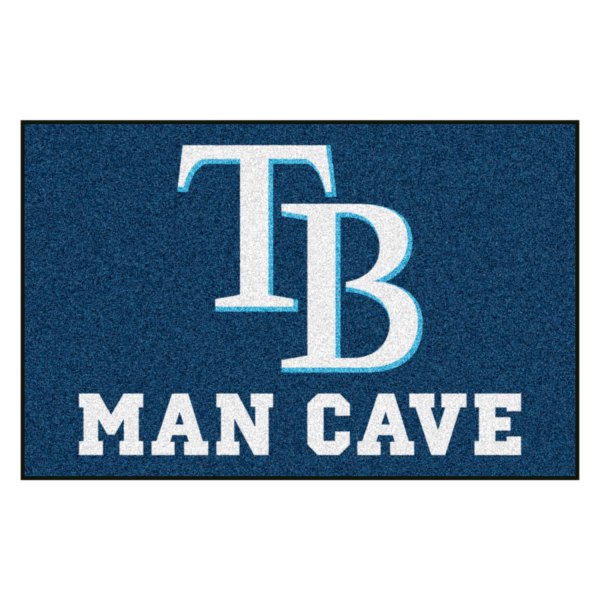FanMats® - Tampa Bay Rays 19" x 30" Nylon Face Man Cave Starter Mat with "Baseball Diamond & Rays Wordmark" Logo