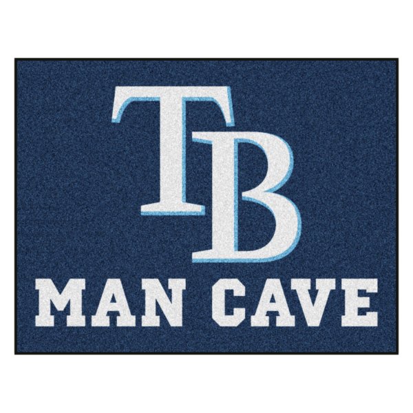 FanMats® - Tampa Bay Rays 33.75" x 42.5" Nylon Face Man Cave All-Star Floor Mat with "Baseball Diamond & Rays Wordmark" Logo