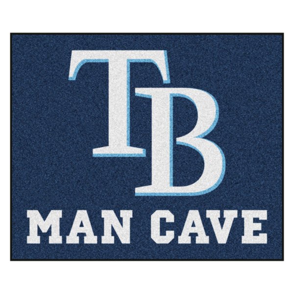 FanMats® - Tampa Bay Rays 60" x 72" Nylon Face Man Cave Tailgater Mat with "Baseball Diamond & Rays Wordmark" Logo