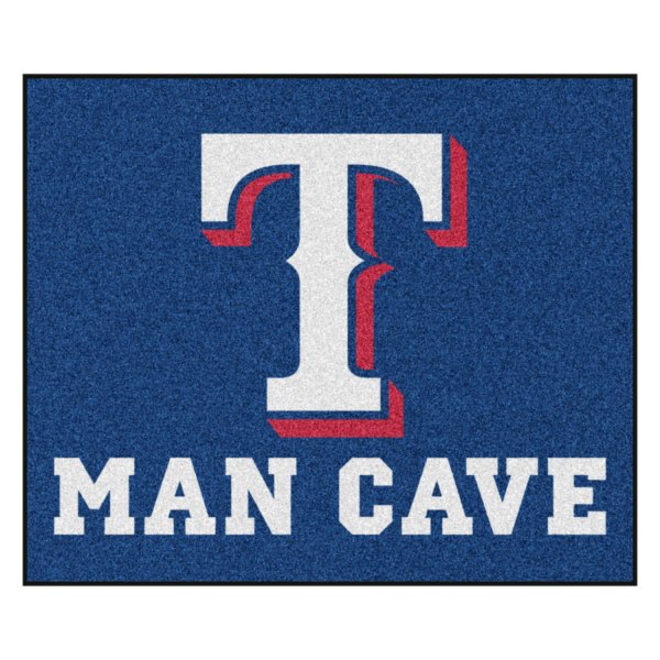 FanMats® - Texas Rangers 60" x 72" Nylon Face Man Cave Tailgater Mat with "Circular Teaxas Rangers, Baseball & T" Logo