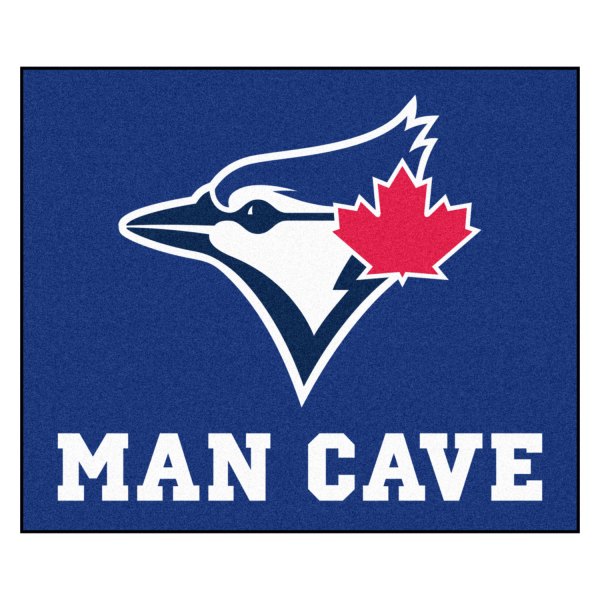 FanMats® - Toronto Blue Jays 60" x 72" Nylon Face Man Cave Tailgater Mat with "Circular Toronto Blue Jays & Blue Jay" Logo
