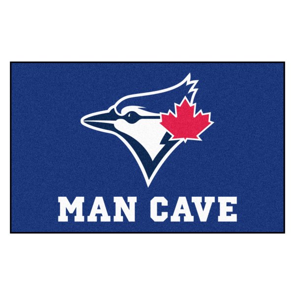 FanMats® - Toronto Blue Jays 60" x 96" Nylon Face Man Cave Ulti-Mat with "Circular Toronto Blue Jays & Blue Jay" Logo