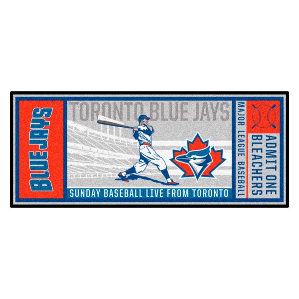 FanMats® - Cooperstown Retro Collection 1997 Toronto Blue Jays 30" x 72" Nylon Face Retro Ticket Runner Mat