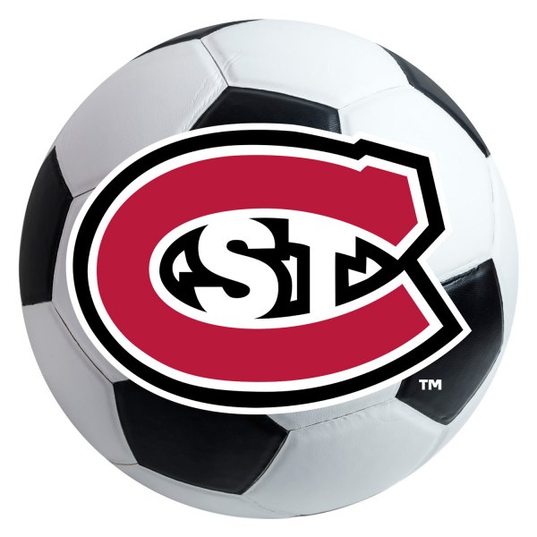 FanMats® - St. Cloud State University 27" Dia Nylon Face Soccer Ball Floor Mat with "St. C" Logo