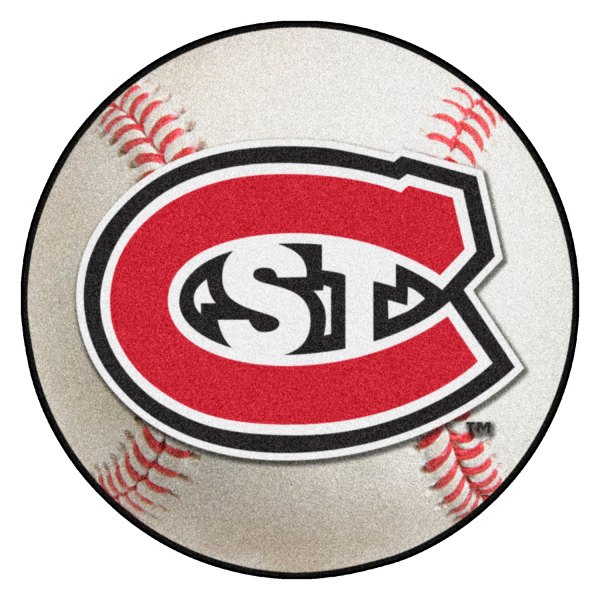 FanMats® - St. Cloud State University 27" Dia Nylon Face Baseball Ball Floor Mat with "St. C" Logo