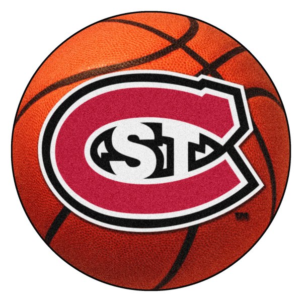 FanMats® - St. Cloud State University 27" Dia Nylon Face Basketball Ball Floor Mat with "St. C" Logo