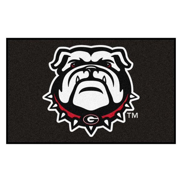 FanMats® - University of Georgia 60" x 96" Nylon Face Ulti-Mat with "Bulldog" Logo