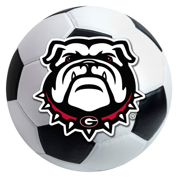 FanMats® - University of Georgia 27" Dia Nylon Face Soccer Ball Floor Mat with "Bulldog" Logo