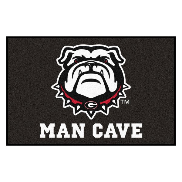 FanMats® - University of Georgia 19" x 30" Nylon Face Man Cave Starter Mat with Bulldog Logo