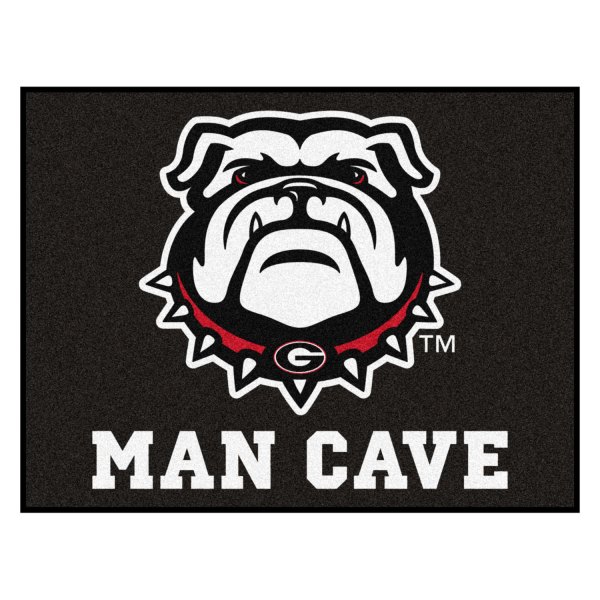 FanMats® - University of Georgia 33.75" x 42.5" Nylon Face Man Cave All-Star Floor Mat with Bulldog Logo