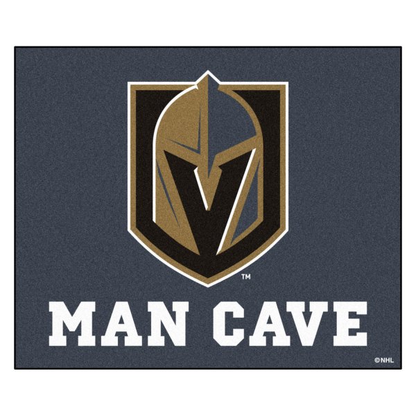 FanMats® - Vegas Golden Knights 59.5" x 71" Nylon Face Man Cave Tailgater Mat with "Knight Helmet" Logo