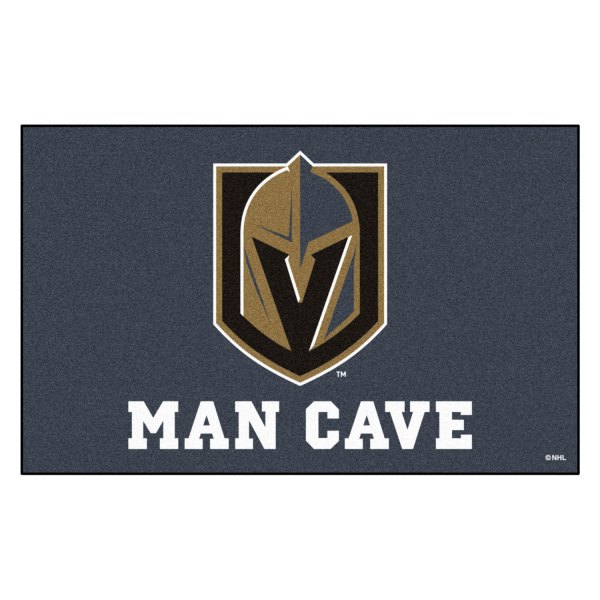 FanMats® - Vegas Golden Knights 60" x 96" Nylon Face Man Cave Ulti-Mat with "Knight Helmet" Logo