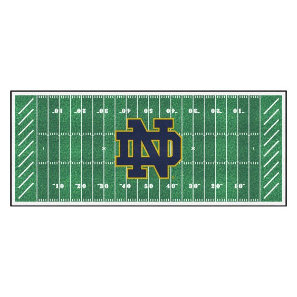 FanMats® - Notre Dame 30" x 72" Nylon Face Football Field Runner Mat with "ND" Logo