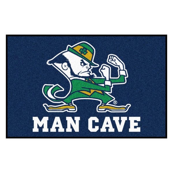 FanMats® - Notre Dame 19" x 30" Nylon Face Man Cave Starter Mat with "Fighting Irish" Logo