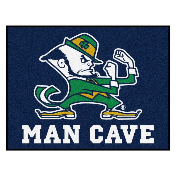 FanMats® - Notre Dame 33.75" x 42.5" Nylon Face Man Cave All-Star Floor Mat with "Fighting Irish" Logo
