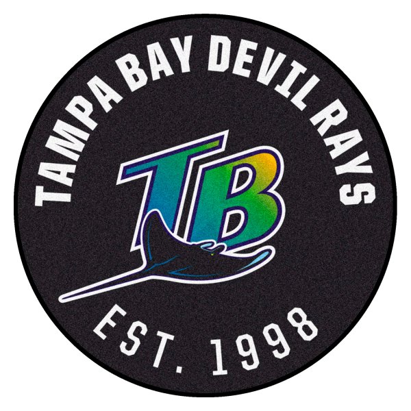 FanMats® - Cooperstown Retro Collection 1998 Tampa Ray Devil Rays 27.6" Dia Nylon Face Starter Mat