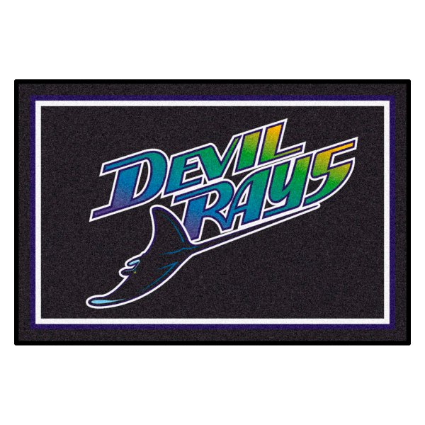 FanMats® - Cooperstown Retro Collection 1998 Tampa Ray Devil Rays 48" x 72" Nylon Face Ultra Plush Floor Rug