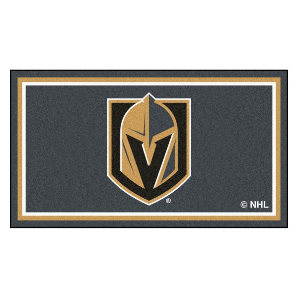 FanMats® - Vegas Golden Knights 36" x 60" Nylon Face Plush Floor Rug with "Knight Helmet" Logo
