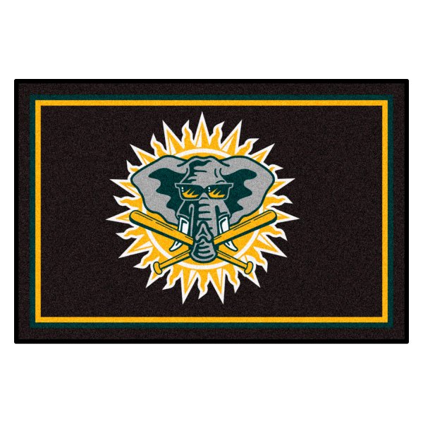 FanMats® - Cooperstown Retro Collection 2000 Oakland Athletics 48" x 72" Nylon Face Ultra Plush Floor Rug