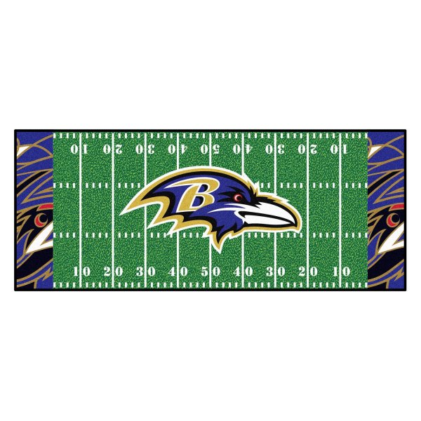 FanMats® - Baltimore Ravens 30" x 72" Nylon Face Football Field Runner Mat