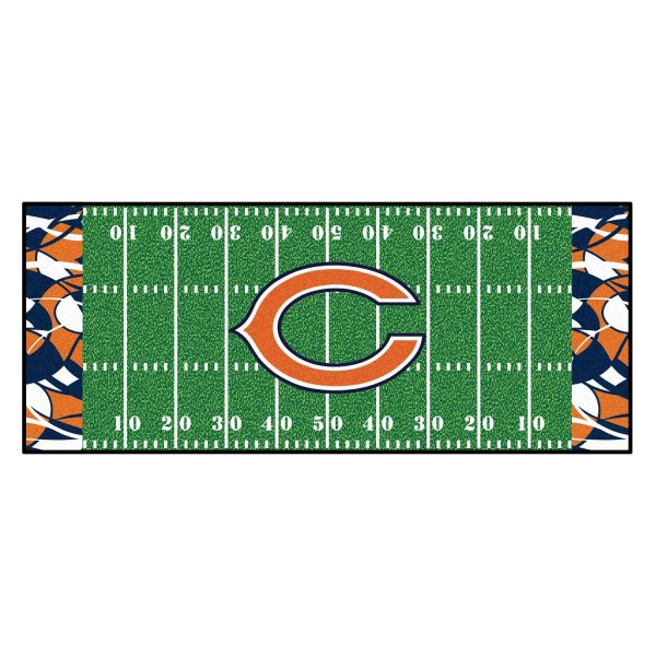 FanMats® - Chicago Bears 30" x 72" Nylon Face Football Field Runner Mat