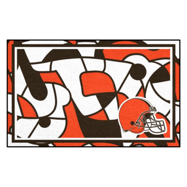 FanMats® - "X-Fit" Cleveland Browns 48" x 72" Nylon Face Ultra Plush Floor Rug