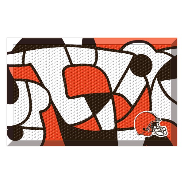 FanMats® - "X-Fit" Cleveland Browns 19" x 30" Rubber Scraper Door Mat