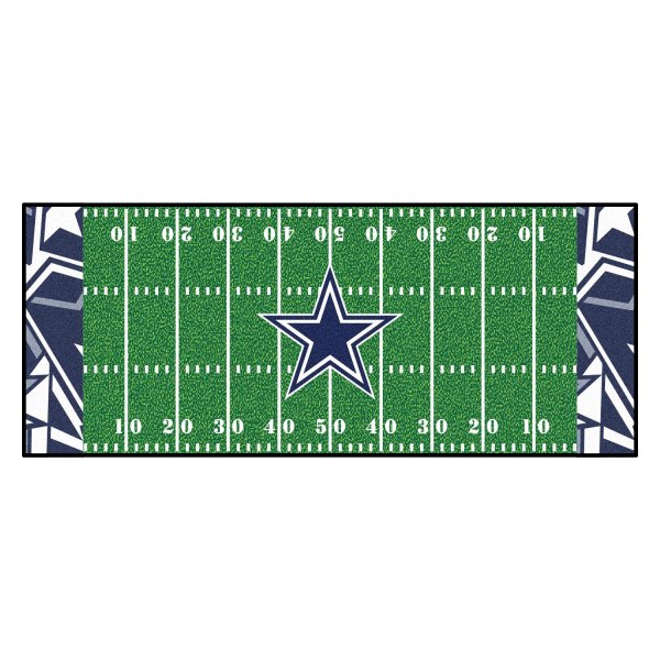 FanMats® - Dallas Cowboys 30" x 72" Nylon Face Football Field Runner Mat