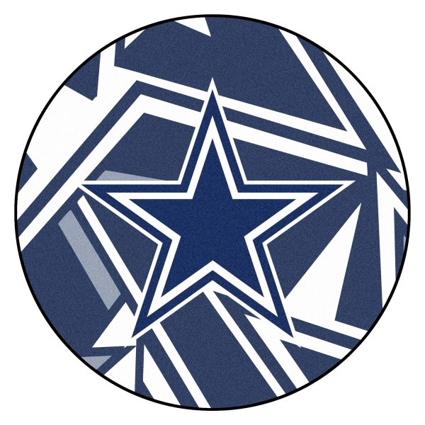 FanMats® - "X-Fit" Dallas Cowboys 27" Dia Nylon Face Floor Mat