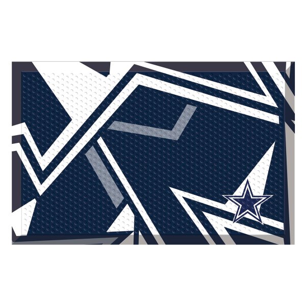 FanMats® - "X-Fit" Dallas Cowboys 19" x 30" Rubber Scraper Door Mat