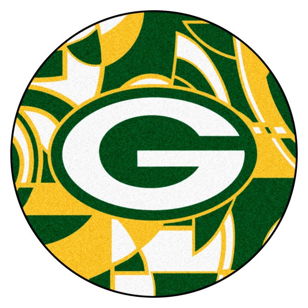 FanMats® - "X-Fit" Green Bay Packers 27" Dia Nylon Face Floor Mat