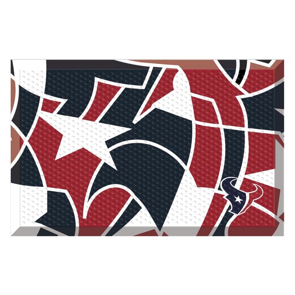 FanMats® - "X-Fit" Houston Texans 19" x 30" Rubber Scraper Door Mat
