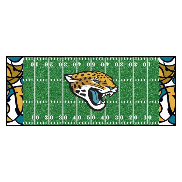 FanMats® - Jacksonville Jaguars 30" x 72" Nylon Face Football Field Runner Mat