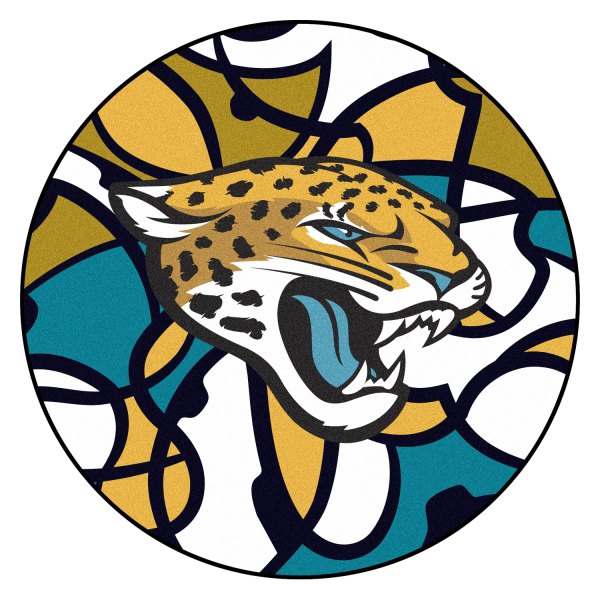 FanMats® - "X-Fit" Jacksonville Jaguars 27" Dia Nylon Face Floor Mat