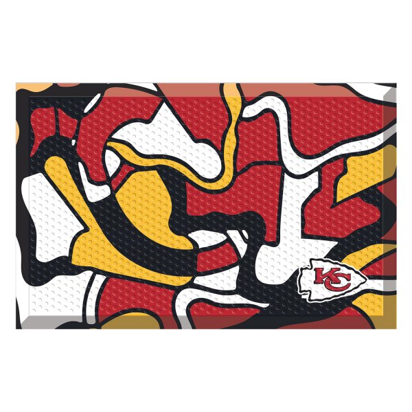 FanMats® - "X-Fit" Kansas City Chiefs 19" x 30" Rubber Scraper Door Mat