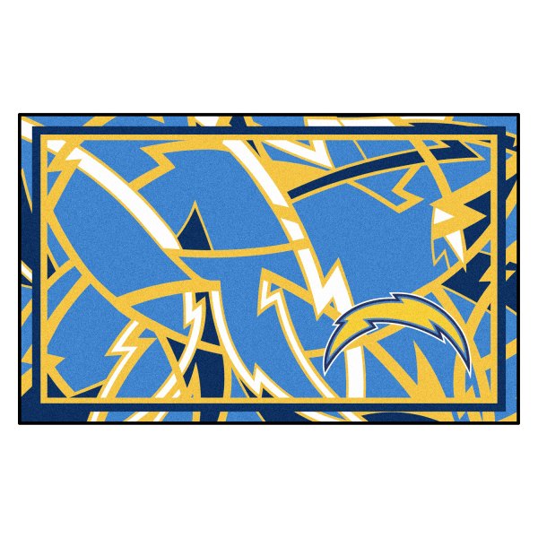 FanMats® - "X-Fit" Los Angeles Chargers 48" x 72" Nylon Face Ultra Plush Floor Rug