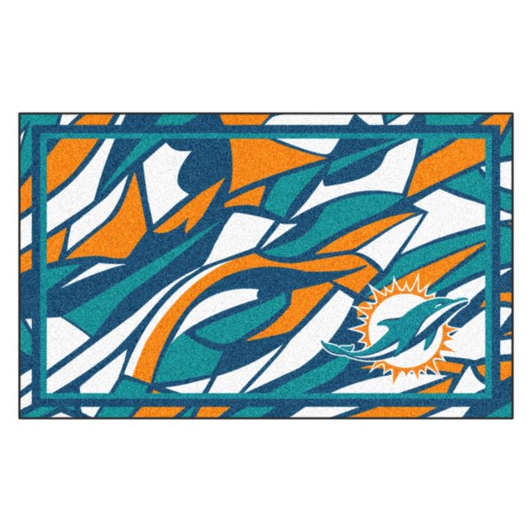 FanMats® - "X-Fit" Miami Dolphins 48" x 72" Nylon Face Ultra Plush Floor Rug