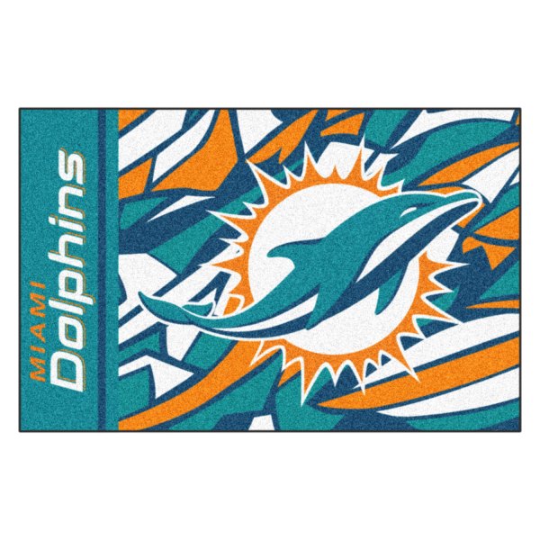 FanMats® - "X-Fit" Miami Dolphins 19" x 30" Nylon Face Starter Mat