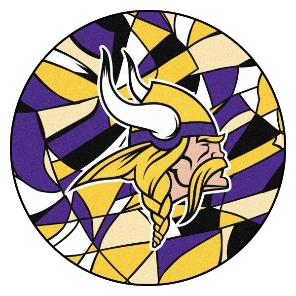FanMats® - "X-Fit" Minnesota Vikings 27" Dia Nylon Face Floor Mat