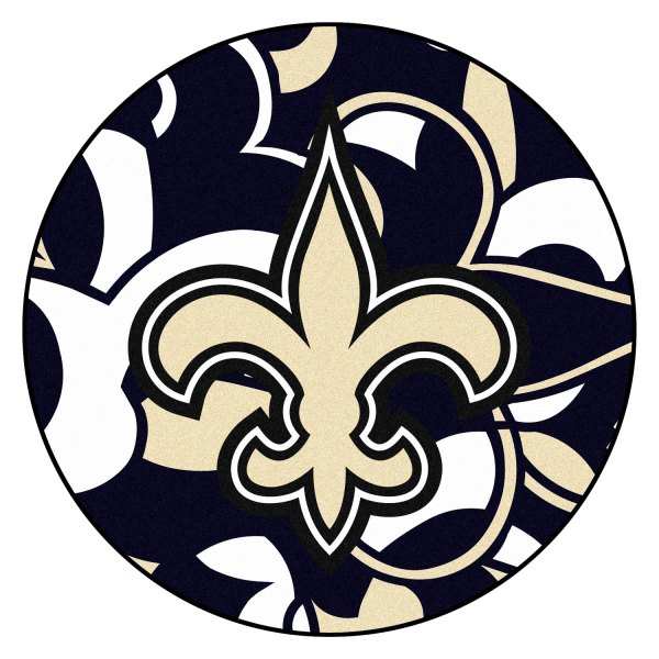 FanMats® - "X-Fit" New Orleans Saints 27" Dia Nylon Face Floor Mat