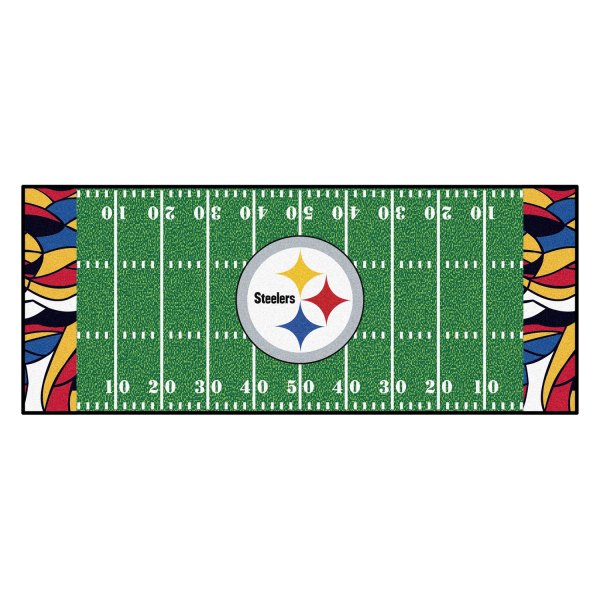 FanMats® - Pittsburgh Steelers 30" x 72" Nylon Face Football Field Runner Mat